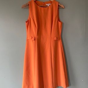 Retro Style Orange Creamsicle Fit and Flare Dress
